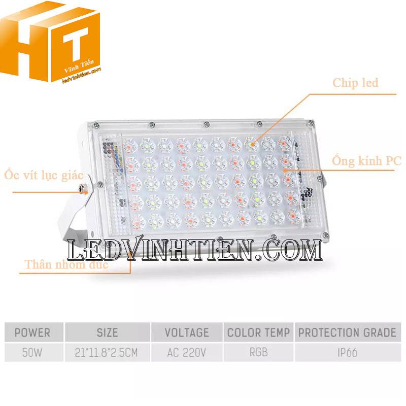 Smart flood light 50w RGB