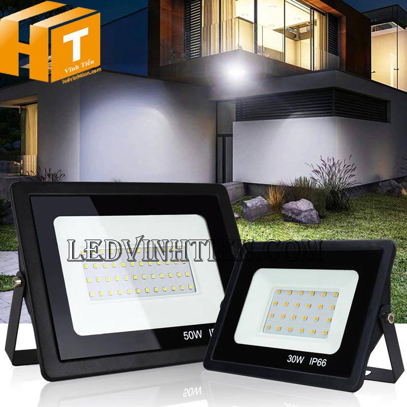 Đèn Pha Led 50w Siêu Sáng, Siêu Mỏng Chiếu Sáng Ngoài Trời