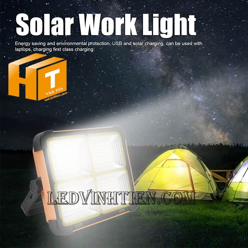 Đèn pha led tích điện 100w - Vĩnh Tiến