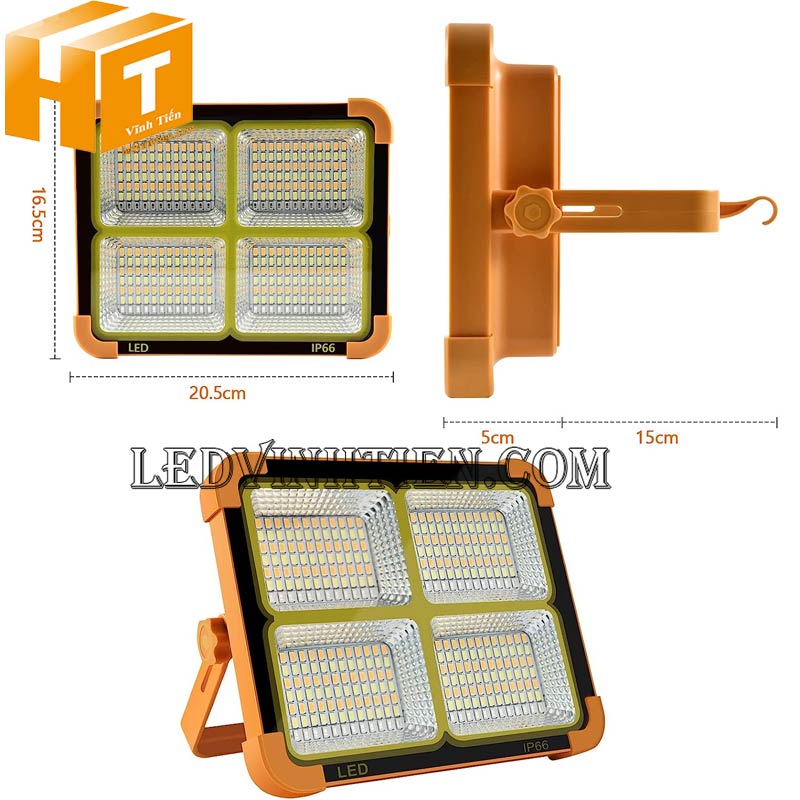 Đèn cầm tay năng lượng mặt trời 100w