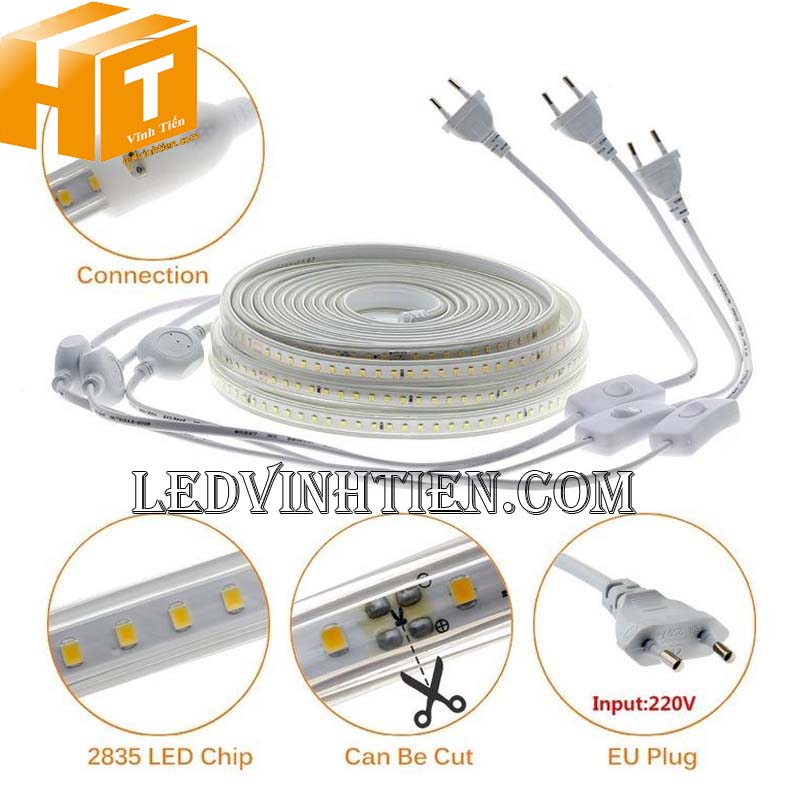 Phân phối đèn led dây 2835 220v tại Phú Yên