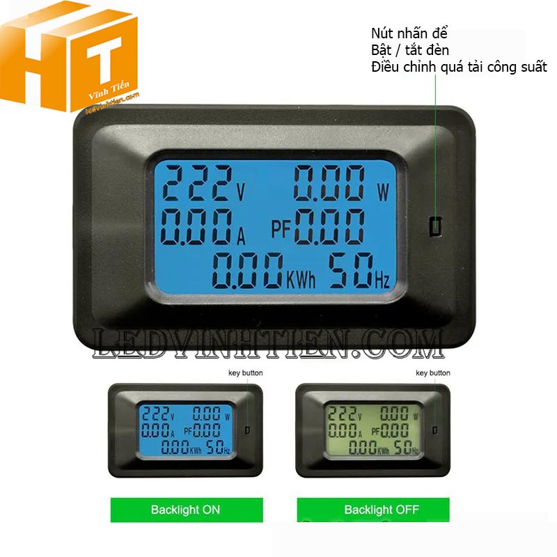 Công tơ điện tử mini 6 thông số chính hãng