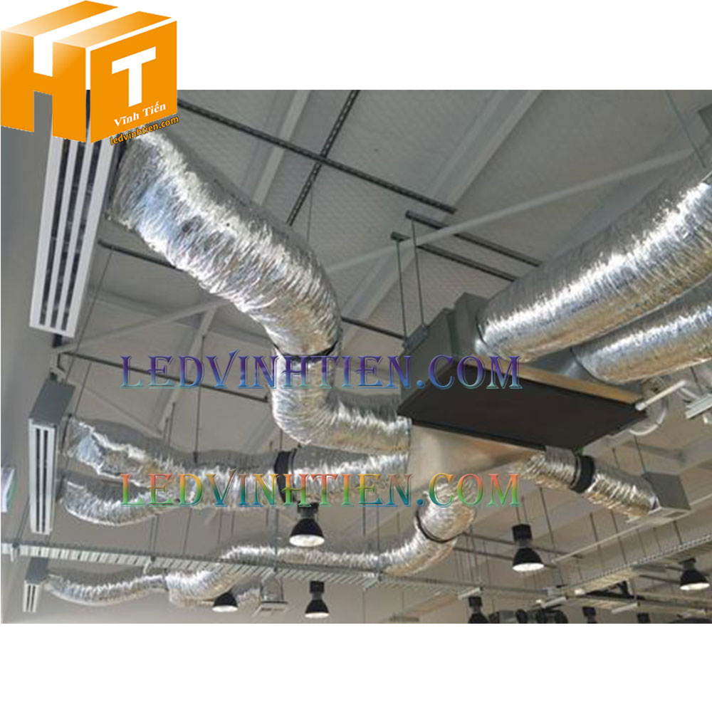 Hệ thông ống khí được bộc bởi bông thuỷ tinh của công ty vĩnh tiến