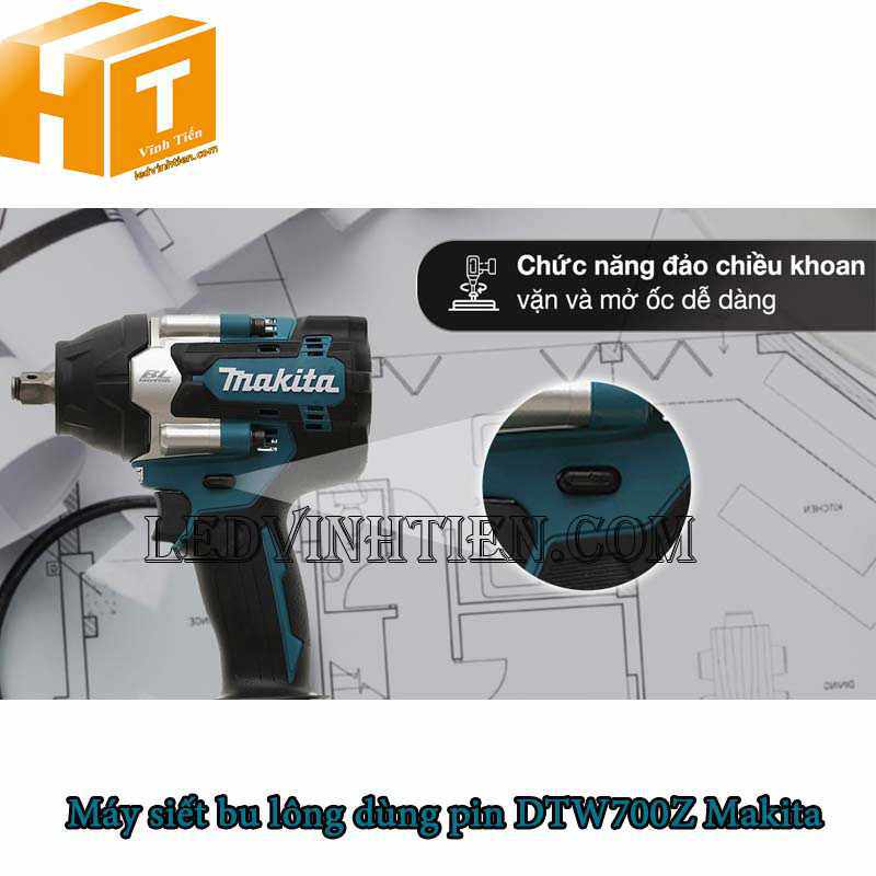 Máy siết bu lông dùng pin chính hãng Makita