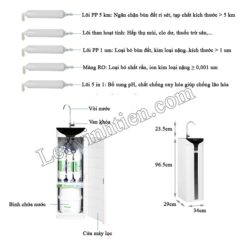 Máy lọc nước Kangaroo KG100ES1 cao cấp