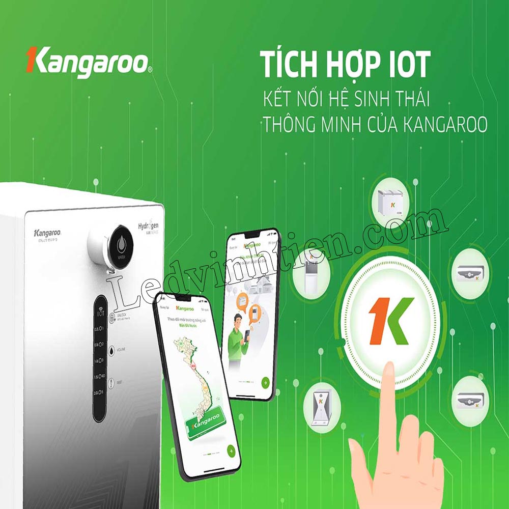 Máy lọc nước Hydrogen điện phân 5 lõi IOT Kangaroo KG100HED-IOT