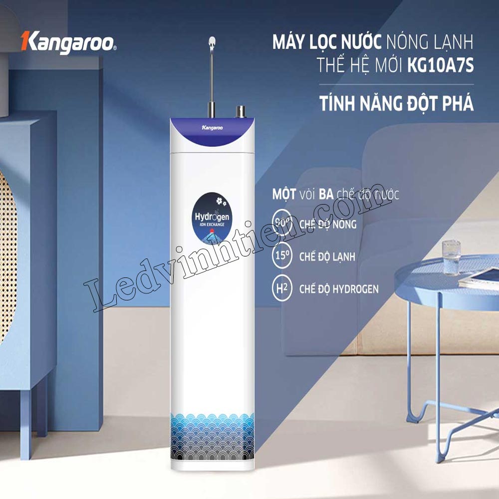 Máy lọc nước Kangaroo Hydrogen Slim nóng lạnh KG10A7S