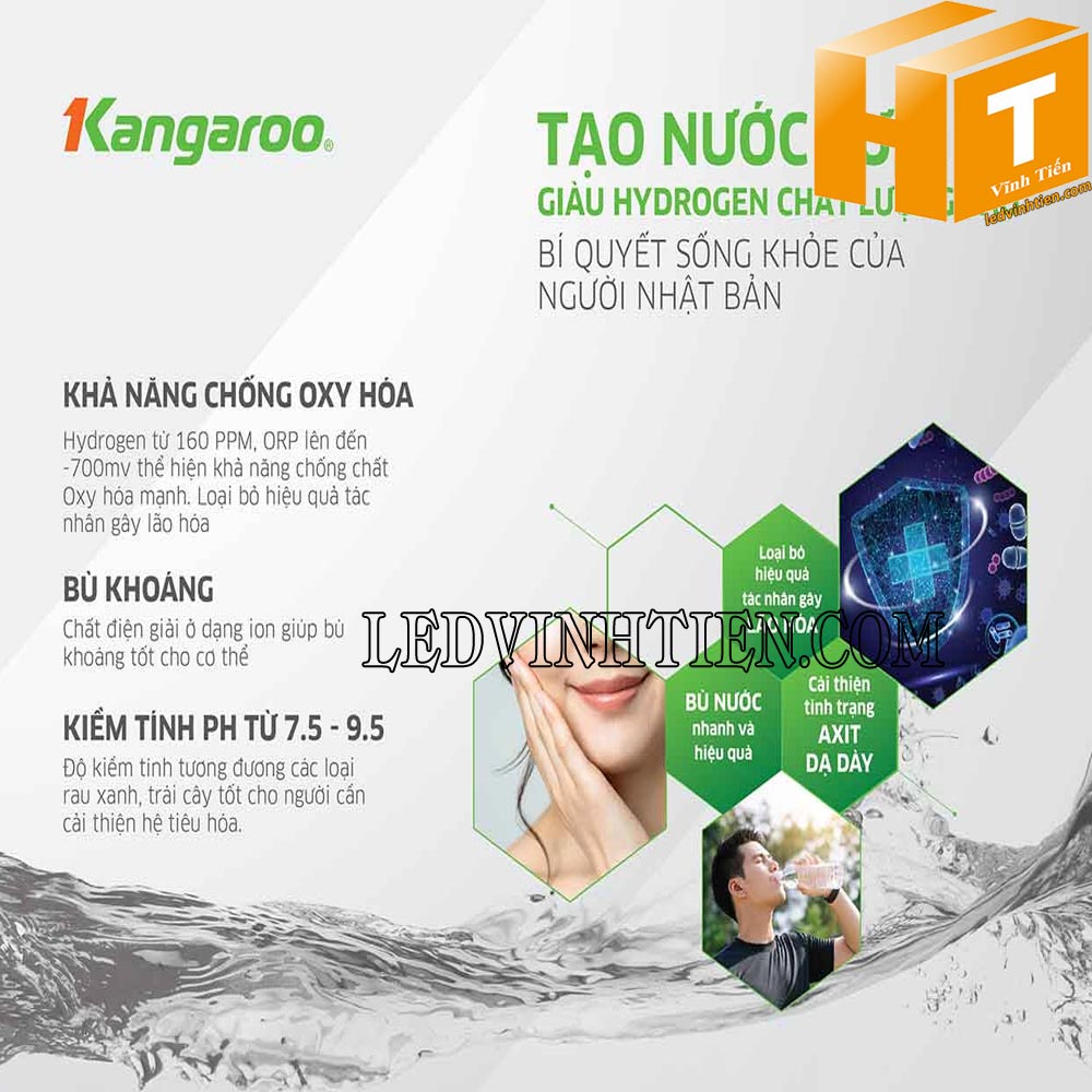 Máy lọc nước Kangaroo Hydrogen công suất lớn KG400HU