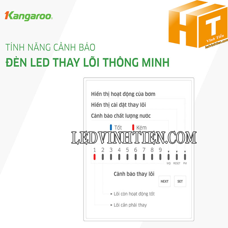 Máy lọc nước Kangaroo Infinity nóng lạnh KG10A2I - Vĩnh Tiến