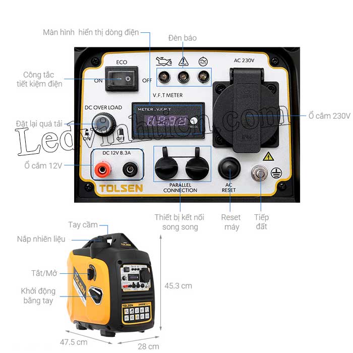 Bán máy phát điện Inverter Tolsen tại Phú Yên