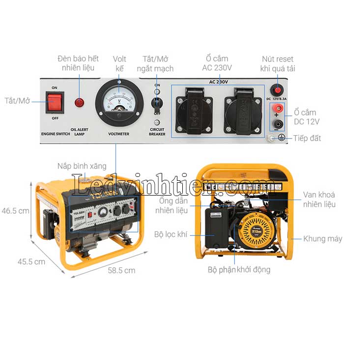 Máy phát điện chính hãng tolsen