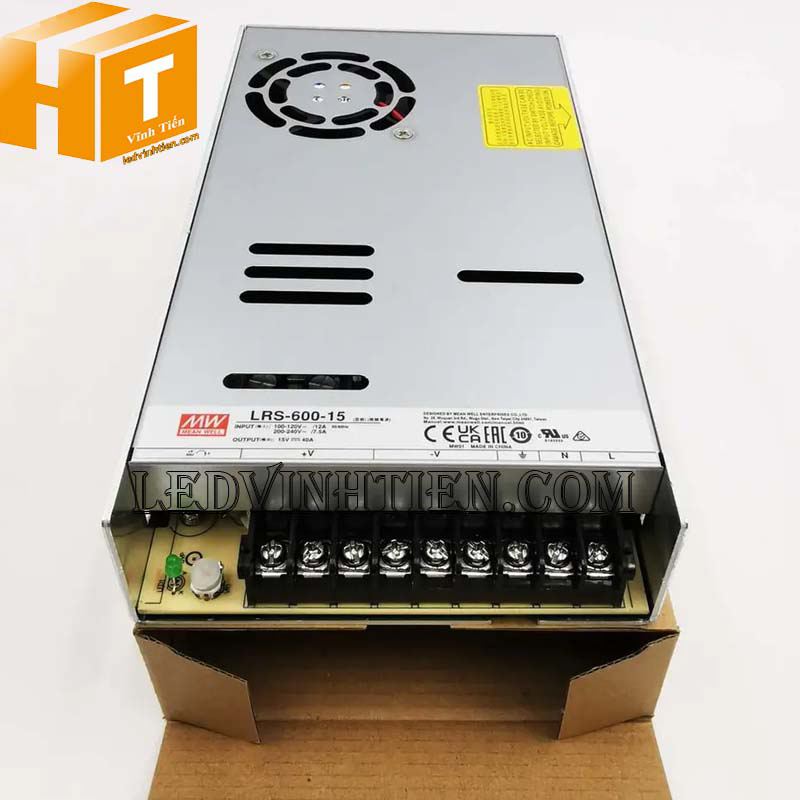 Nguồn tổ ong Mean Well 15VDC 40A LRS-600-15