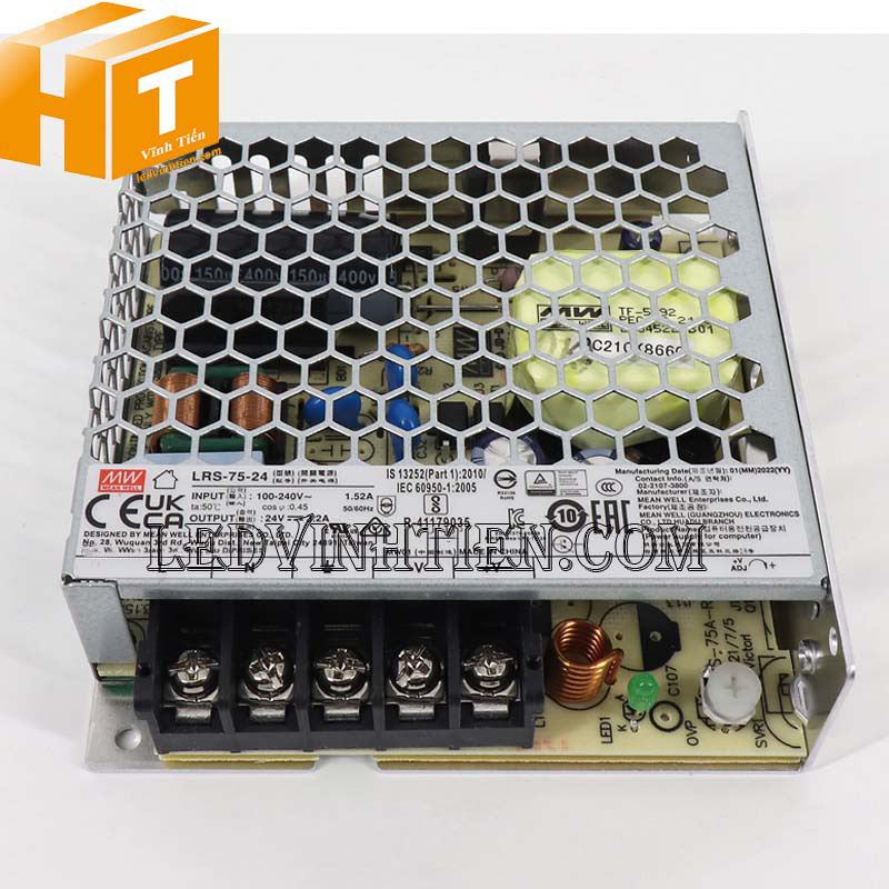 LRS-75-24 - Nguồn xung Mean Well 24V 3.2A 76.8W - Vĩnh Tiến