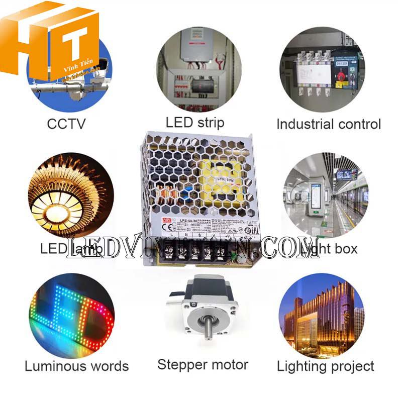 LRS-50-36 - Nguồn xung Mean Well 36V 1.45A 52.2W - Vĩnh Tiến