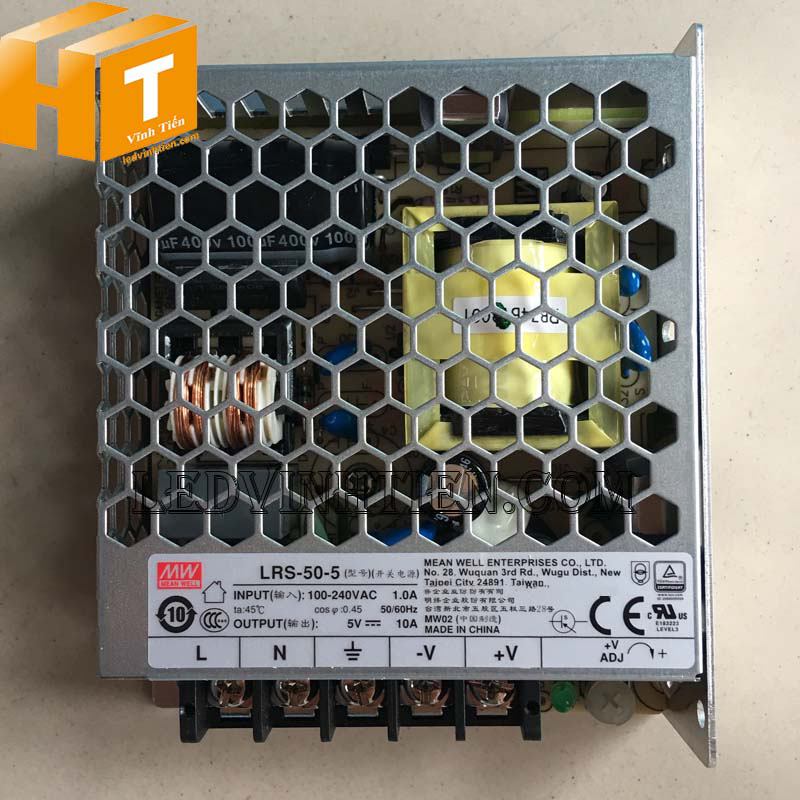 Bán nguồn xung Mean Well LRS-50-5, 5VDC 10A tại Phú Yên