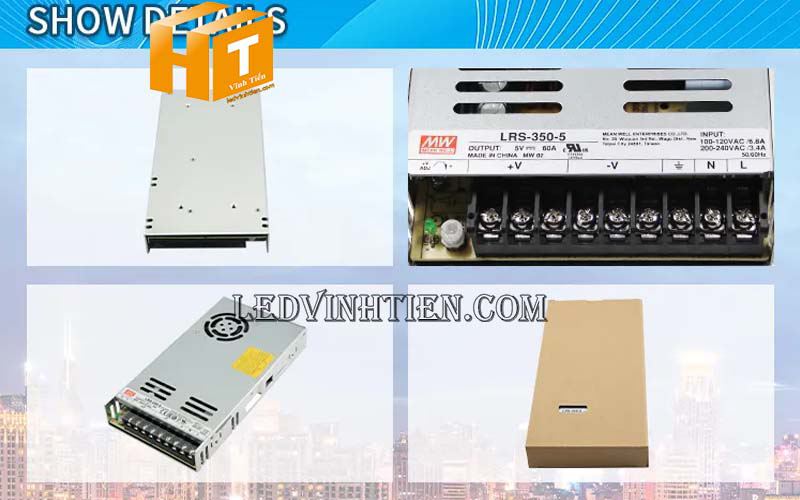 Nguồn tổ ong 5V 60A 300W LRS-350-5 Meanwell - Vĩnh Tiến