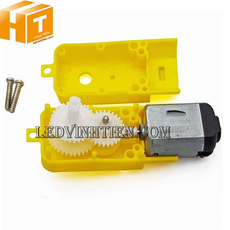 Động cơ DC giảm tốc 2 trục 1:48, màu vàng, 5VDC