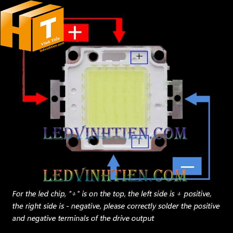 Chip led 100w màu đỏ giá rẻ tại nhật tảo