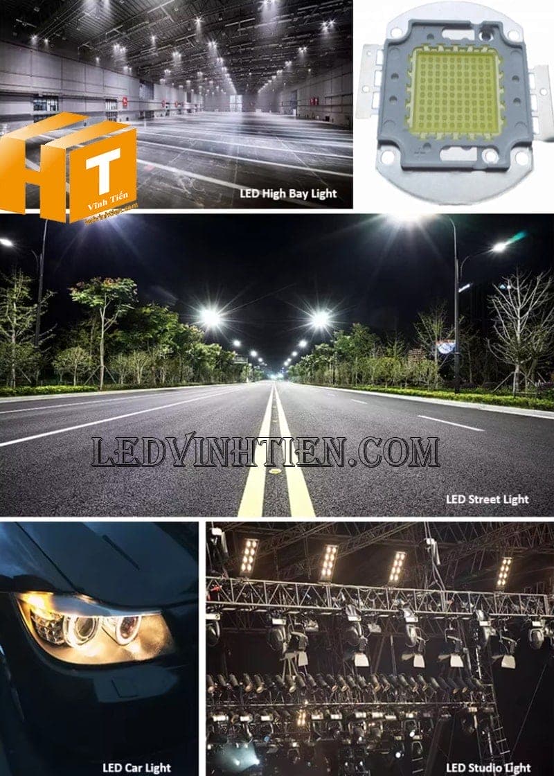 Chip Led 100W COB màu trắng