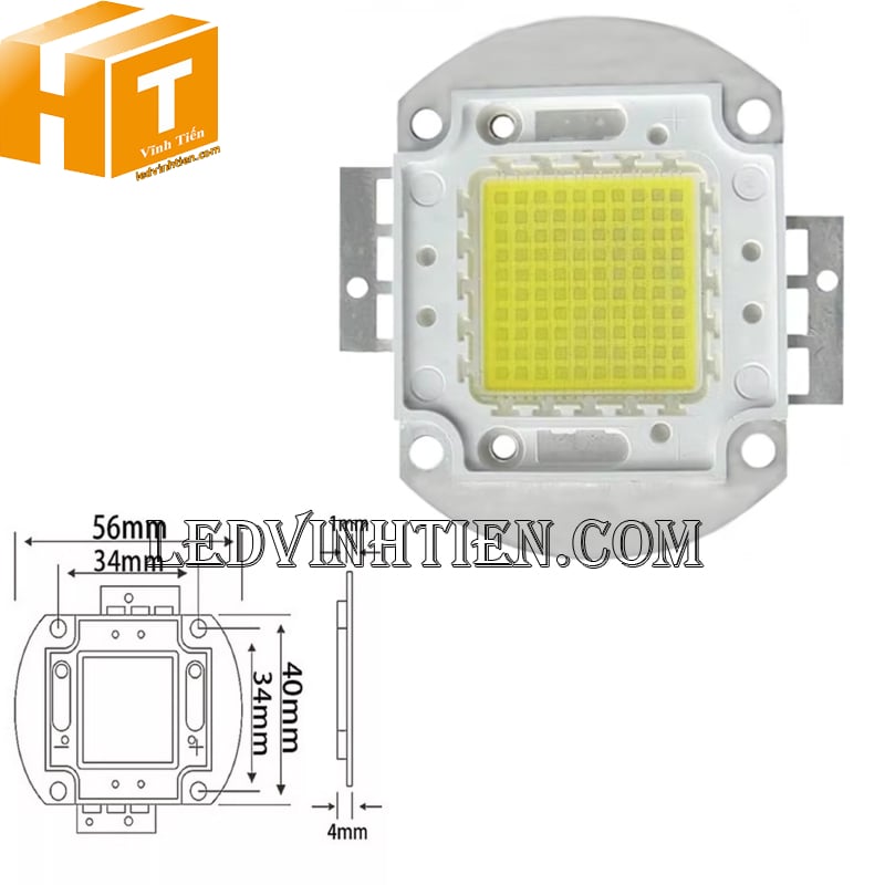 Chip led 100W màu trắng