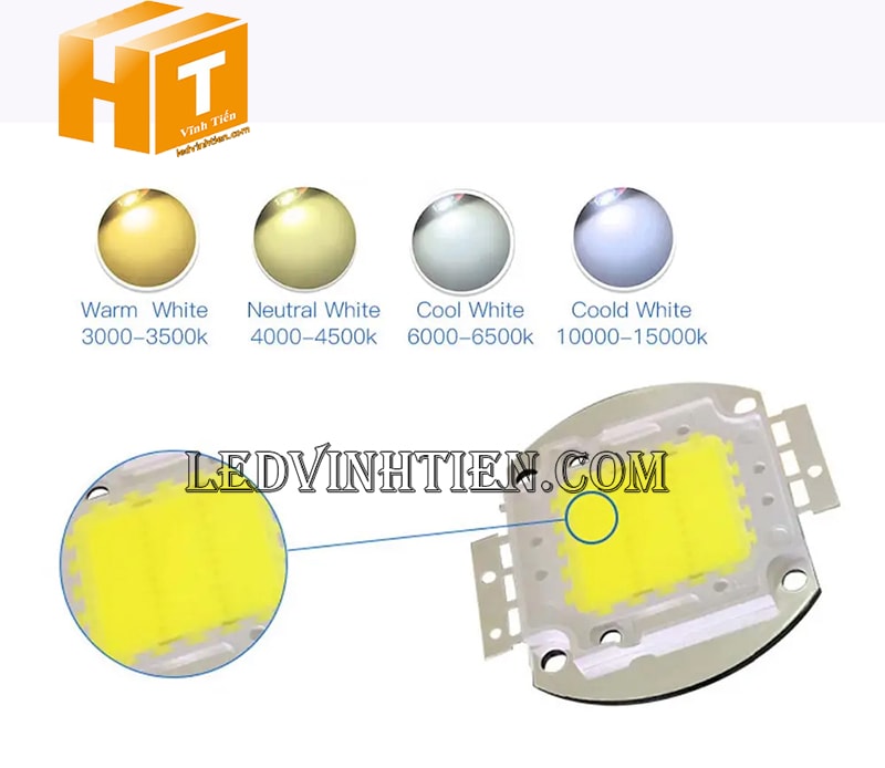 Chip led 100W màu trung tính