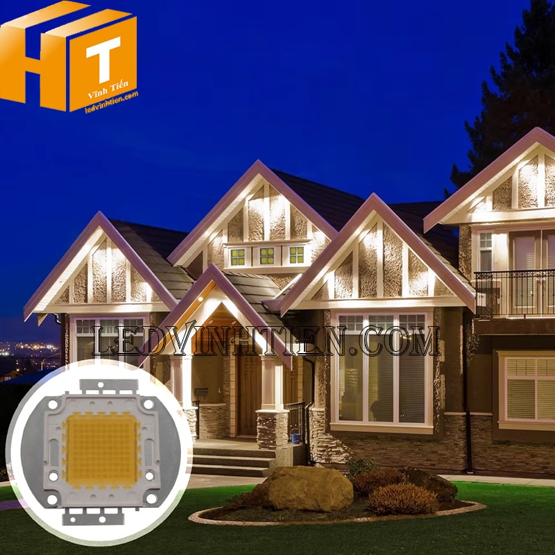 Chip led cob 100W ánh sáng 3000K