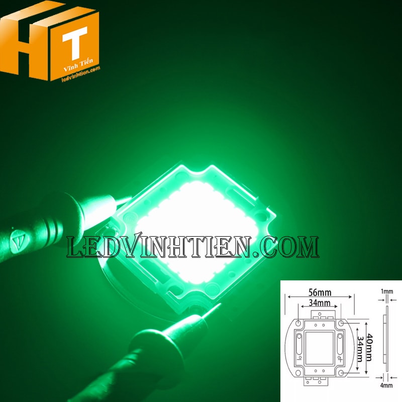 Chip led đèn pha 100w ánh sáng xanh lá