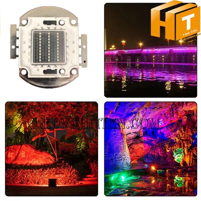 Chip led 30W màu đỏ dùng để trang trí hang đá, rọi cây, cầu