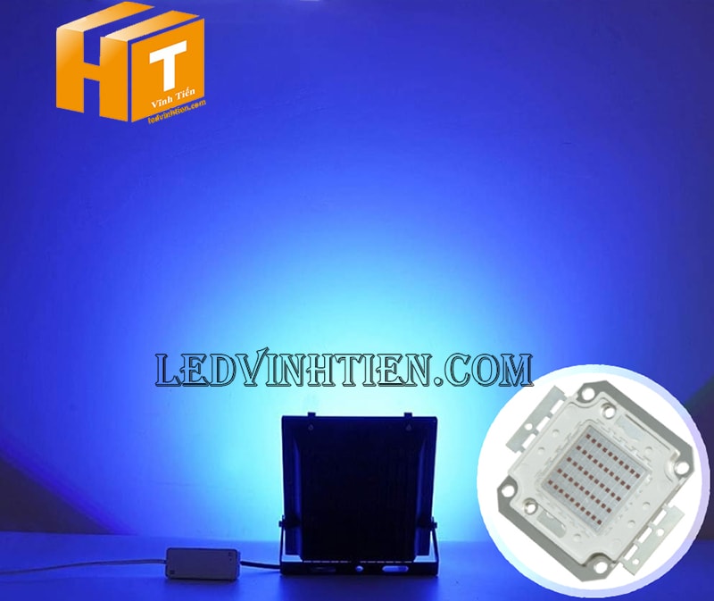 Tim đèn pha led 50W màu xanh dương loại tốt