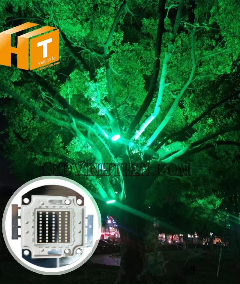 Tim đèn pha led 50W màu xanh lá loại tốt