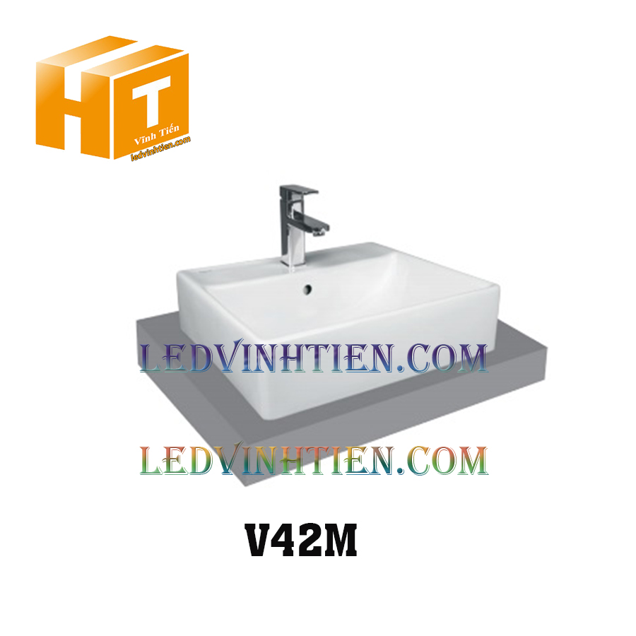 Bán chậu rửa đăt trên bàn Viglacera v42m giá sỉ
