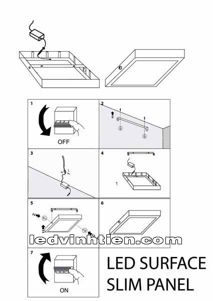 Cách lắp đặt đèn led ốp trần nỗi