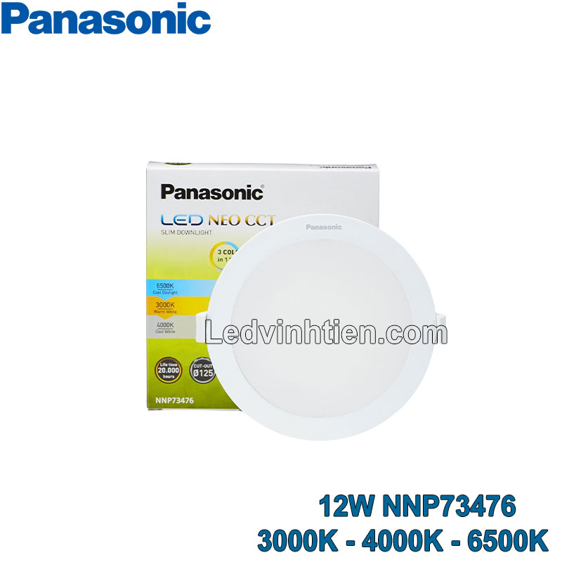 Led downlight tròn 12w 3 màu NNP73476 Panasonic