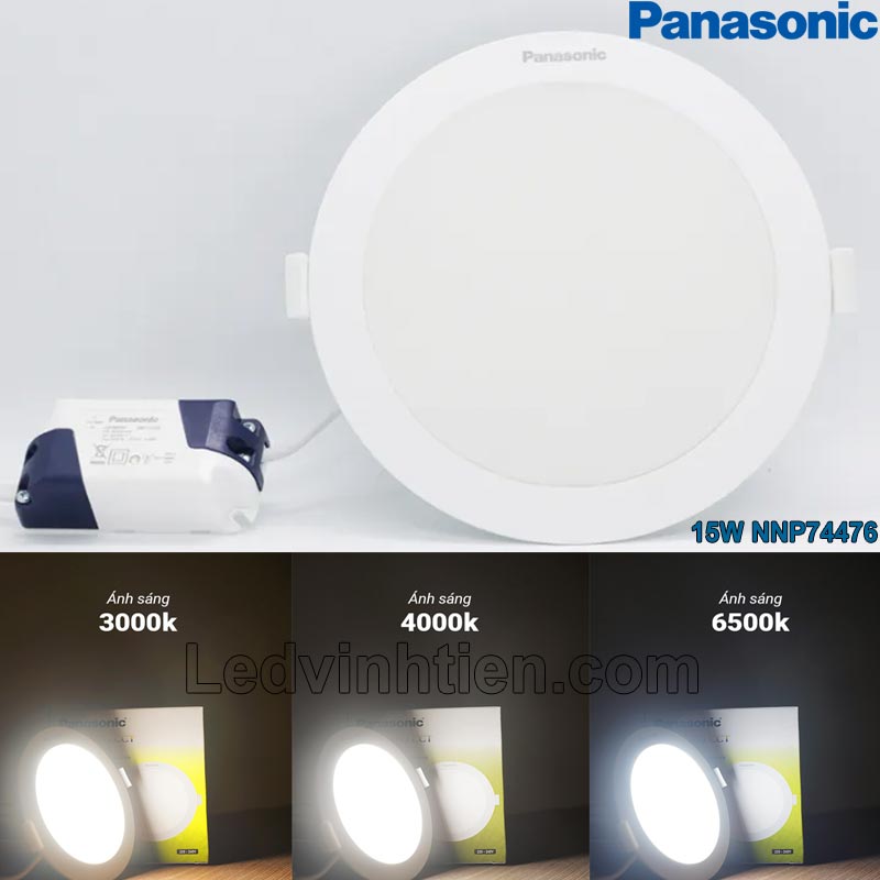 Led downlight tròn 15w 3 màu NNP74476 Panasonic chính hãng