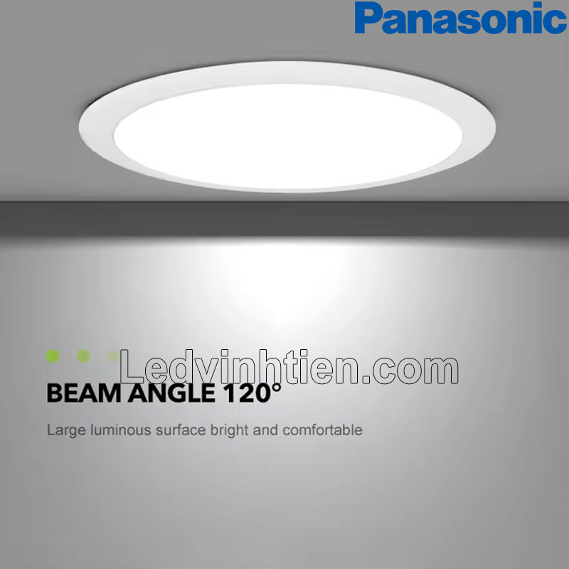 Đèn led downligh DN series Panasonic có góc chiếu 120 độ