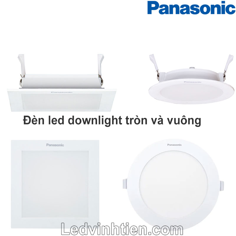 Chiết Tiết Hình Dáng Đèn LED Downlight Âm Trần Panasonic Neo Slim Tròn Và Vuông