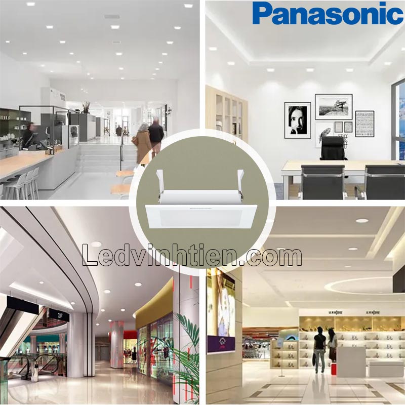 Đèn led downlight vuông 9w NNP72250 Panasonic dùng chiếu sáng nhà phố, văn phòng