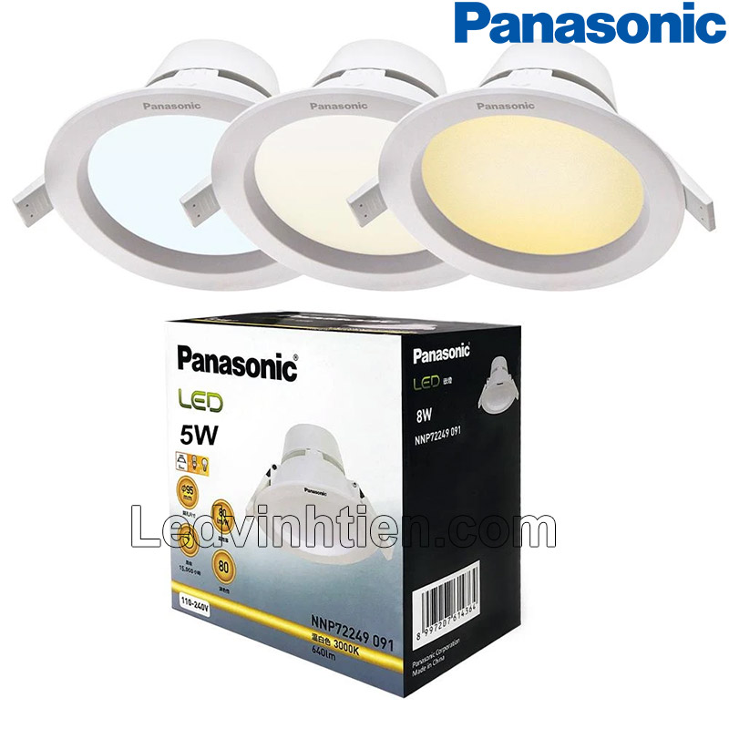 Đèn LED downlight Panasonic 5W NNP71249 , thiết kế nhỏ gọn, tuổi thọ cao 25,000 giờ