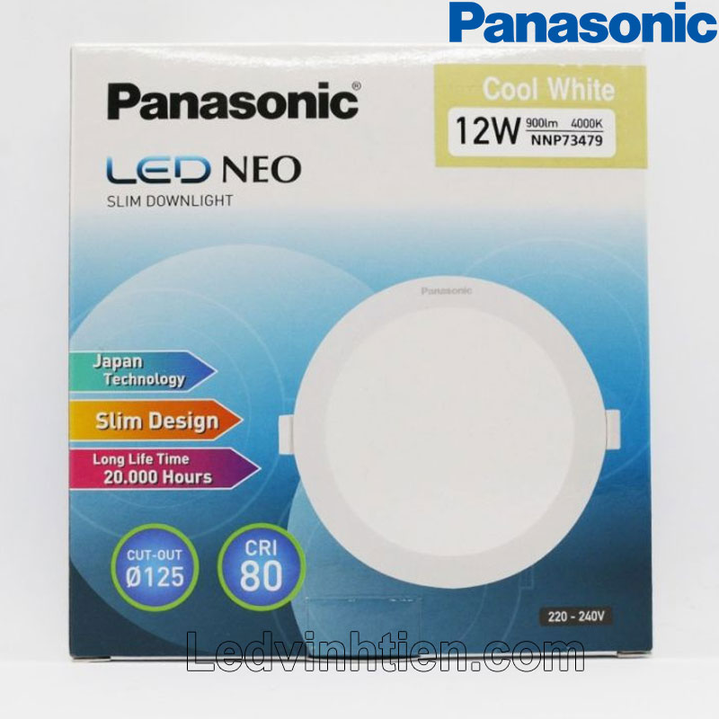 Đèn led downlight tròn Neo Slim 12W chính hãng
