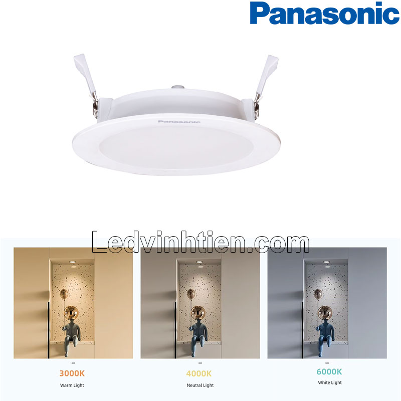 Đèn LED Downlight Panasonic Neo Slim Tròn Có Ba Màu Cơ Bản (Trắng, Vàng, Trung Tính)