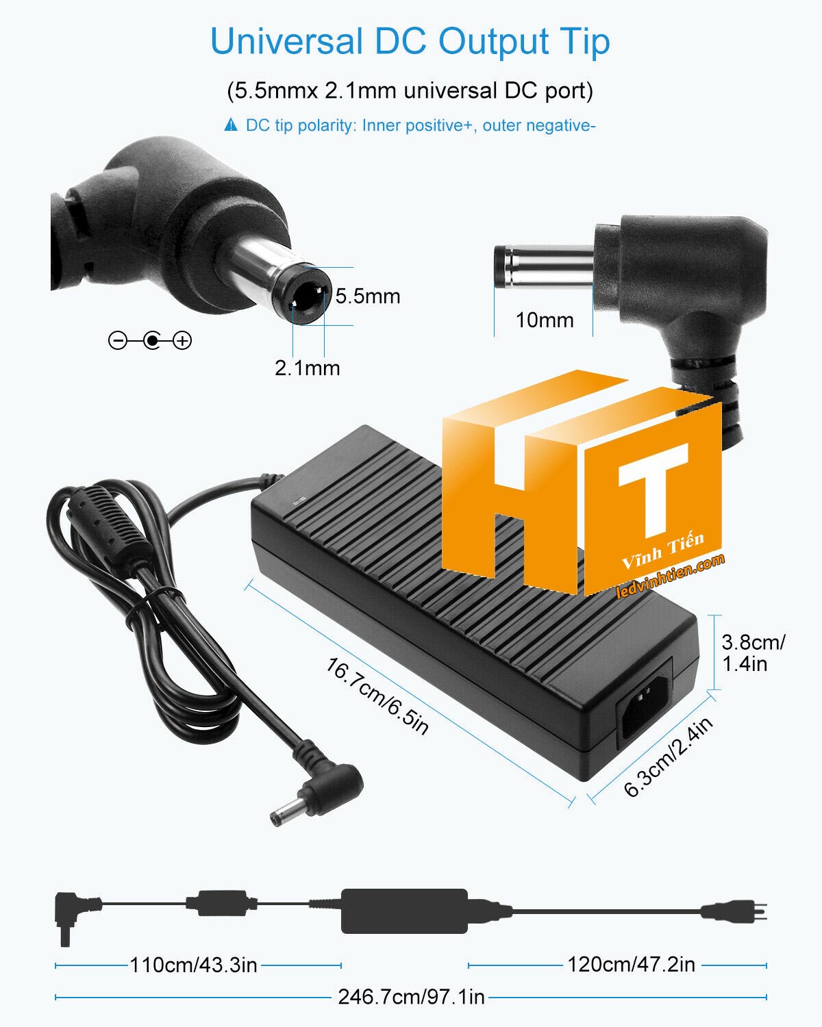 jack cắm dc Adapter 12v 10a hay còn gọi nguồn adapter, adaptor 12V 10A nhỏ được cấp nguồn DC12V camera, Led quảng cáo, led hắt, led module, các loại đèn led chiếu sáng, như led thanh, led module, led dây, bơm mước mini, tự động hóa, BOARD MẠCH ĐIỆN TỬ XEM hình ảnh chụp mọi góc cạnh của nguồn adapter 12v 10a 120W loại tốt, giá rẻ, chất lượng, đủ ampe, có quạt, nhôm tản nhiệt, sản phẩm chính hãng ledvinhtien.com Hình ảnh chụp mọi góc cạnh của adapter DC12V 10A chính hãng led vĩnh tiến