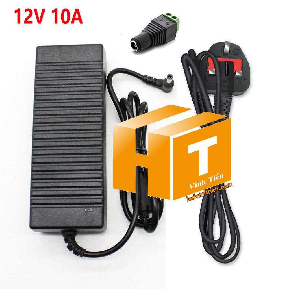 Adapter 12v 10a hay còn gọi nguồn adapter, adaptor 12V 10A nhỏ được cấp nguồn DC12V camera, Led quảng cáo, led hắt, led module, các loại đèn led chiếu sáng, như led thanh, led module, led dây, bơm mước mini, tự động hóa, BOARD MẠCH ĐIỆN TỬ XEM hình ảnh chụp mọi góc cạnh của nguồn adapter 12v 10a 120W loại tốt, giá rẻ, chất lượng, đủ ampe, có quạt, nhôm tản nhiệt, sản phẩm chính hãng ledvinhtien.com Hình ảnh chụp mọi góc cạnh của adapter DC12V 10A chính hãng led vĩnh tiến