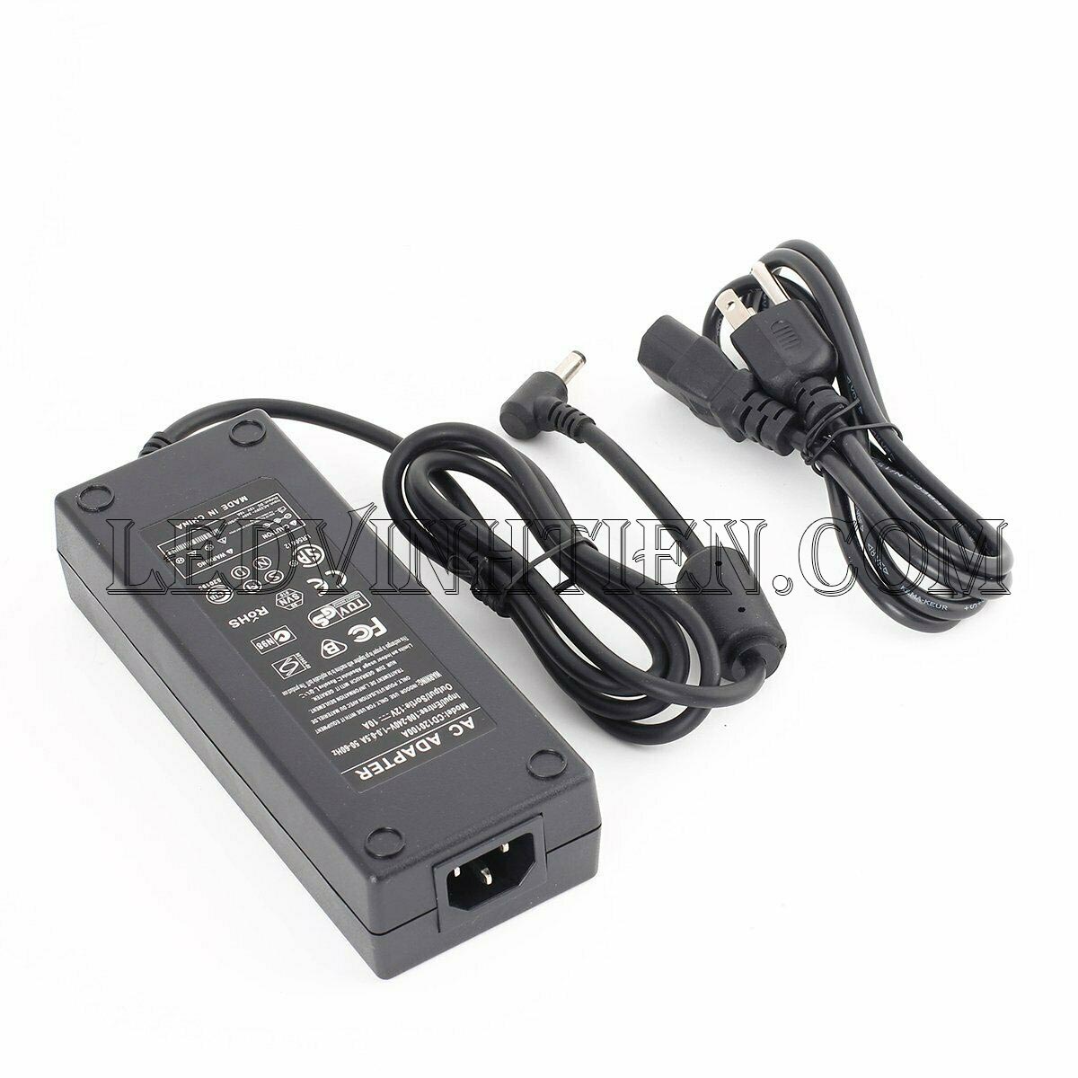 Adapter 12v 10a hay còn gọi nguồn adapter, adaptor 12V 10A nhỏ được cấp nguồn DC12V camera, Led quảng cáo, led hắt, led module, các loại đèn led chiếu sáng, như led thanh, led module, led dây, bơm mước mini, tự động hóa, BOARD MẠCH ĐIỆN TỬ XEM hình ảnh chụp mọi góc cạnh của nguồn adapter 12v 10a 120W loại tốt, giá rẻ, chất lượng, đủ ampe, có quạt, nhôm tản nhiệt, sản phẩm chính hãng ledvinhtien.com Hình ảnh chụp mọi góc cạnh của adapter DC12V 10A chính hãng led vĩnh tiến