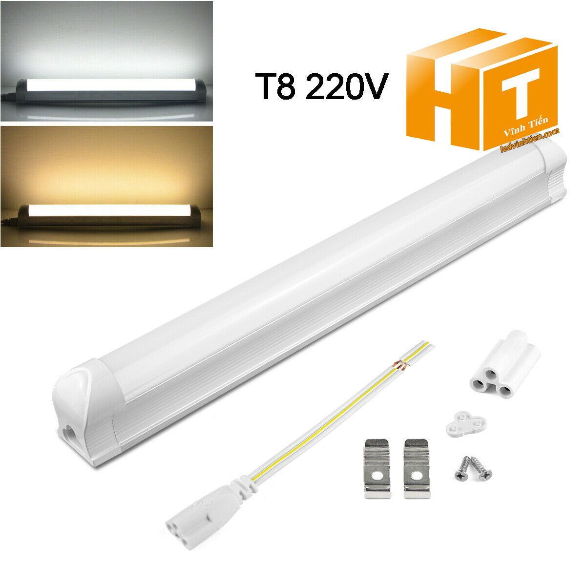 Đèn LED Tuýp T5 3 tấc 4W Liền Máng loại tốt, giá rẻ, Ledvinhtien.com