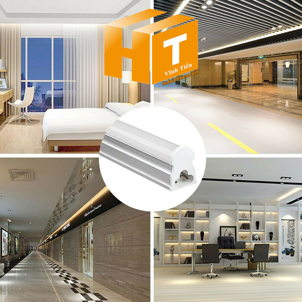 Đèn LED Tuýp T5 6 tấc 9W Liền Máng loại tốt, giá rẻ, Ledvinhtien.com