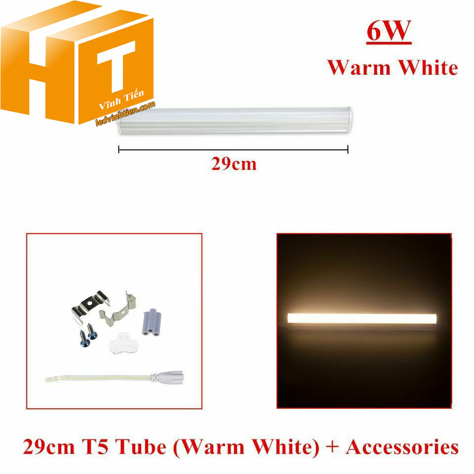 Đèn tuýp led T5 14W 9 tấc liền máng