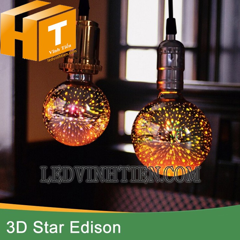 đèn led bulb Edison G95 pháo hoa 3D