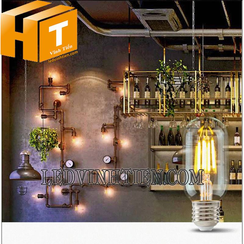 chi tiết đèn led bulb Edison T45 công suất 6W giá rẻ