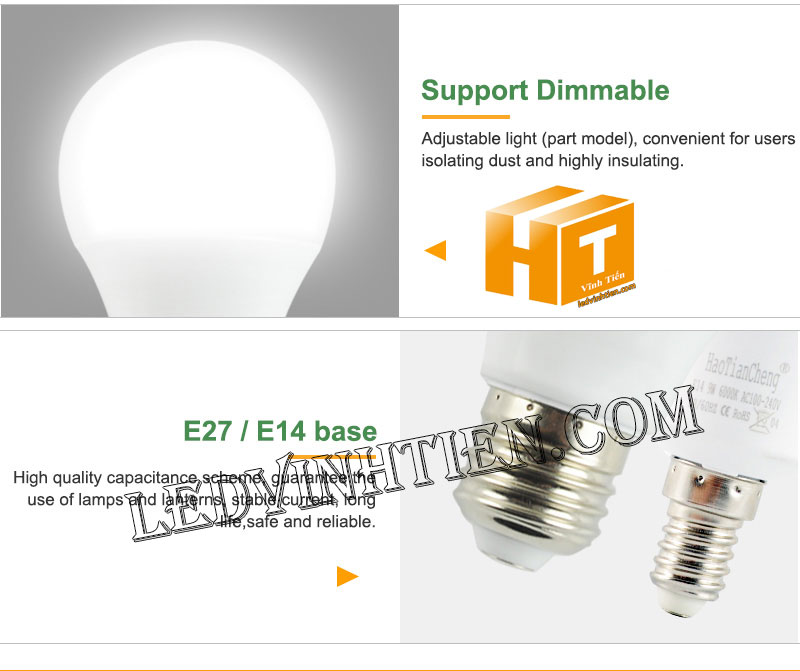 Bóng đèn led búp 12W loại tốt, giá rẻ, chất lượng, dùng chiếu sáng nội thất