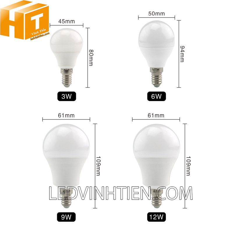 Bóng đèn led búp 12W loại tốt, giá rẻ, chất lượng, dùng chiếu sáng nội thất